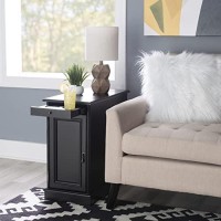 Powell Furniture Butler Accent Table, Black, Small,