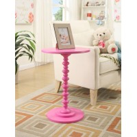 Convenience Concepts Palm Beach Spindle Table, Pink