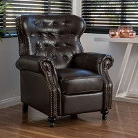 Christopher Knight Home Walder Reconstituted Bycast Leather Recliner, Brown