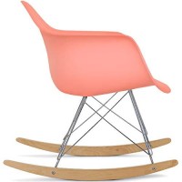 2Xhome Emrocker Rocking Chair, Coral Pink