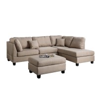 Poundex Pdex- Upholstered Sofassectionalsarmchairs, Sand