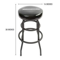 Oemtools 24910 Garage Counter Stool, Matte Black Finish, Stool Chair For Shop Work, Work Bench Swivel Stool, Garage Work Bench Stool, Cushioned Stools