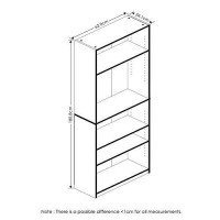 Furinno Jaya Simply Home 5-Shelf Bookcase, 5-Tier, Black