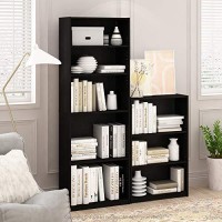 Furinno Jaya Simple Home 3-Tier Adjustable Shelf Bookcase, Black