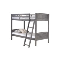 Donco Kids Louver Bunk Bed, Twintwin, Slate Gray