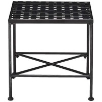 Christopher Knight Home Petra Iron End Table, Black Brush Silver