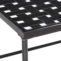 Christopher Knight Home Petra Iron End Table, Black Brush Silver