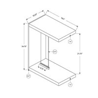 Monarch Specialties , C Table - Tempered Glass Accent Table, Glossy White C-Table