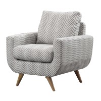 Homelegance 30 Herringbone Print Fabric Accent Chair, Gray