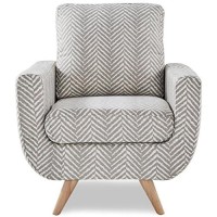 Homelegance 30 Herringbone Print Fabric Accent Chair, Gray