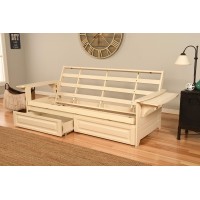 Kodiak Furniture Phoenix Full Wood Frame With Storage Drawers In Antique White