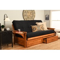 Kodiak Furniture Phoenix Futon, Full, Suede Black