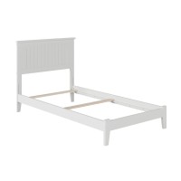 Afi Nantucket Twin Extra Long Traditional Bed With Open Footboard And Turbo Charger In White