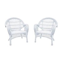 Jeco White Wicker Chair - Set Of 4