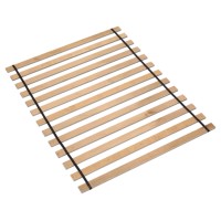 Signature Design By Ashley Wooden Mattress Support Bunkie Board Roll Slat With Nylon Cord, King, Beige