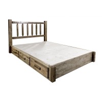 Montana Woodworks Homestead Collection California King Platform Bed With Storage, Stain & Lacquer Finish
