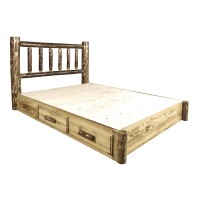 Montana Woodworks Glacier Country Collection Platform Bed With Storage, California King
