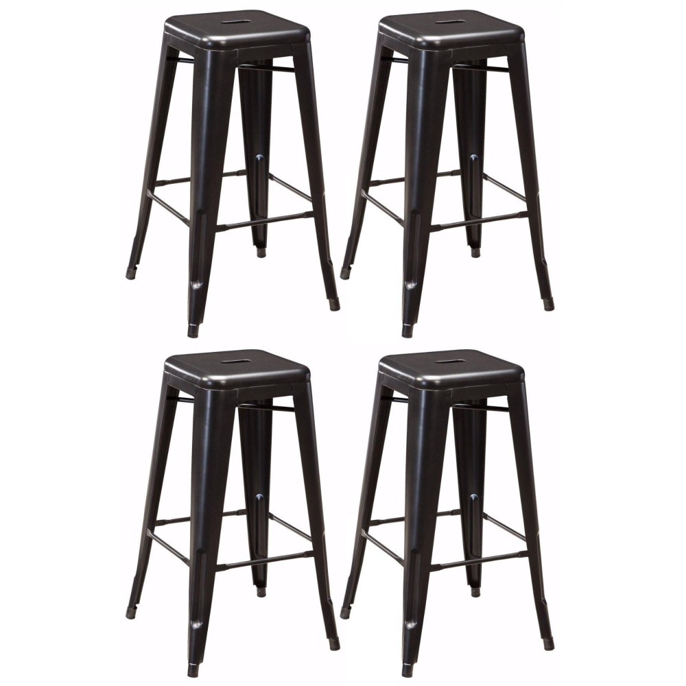 Ashley Furniture Signature Design - Pinnadel Barstool - Pub Height - Vintage Casual - Set Of 4 - Gray