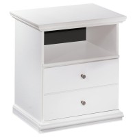 Signature Design By Ashley Bostwick Shoals Children'S Traditional 1 Drawer Nightstand With 1 Storage Cubby, White