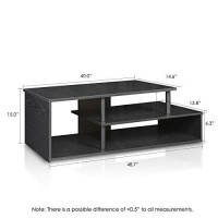 Furinno Econ Low Rise Tv Stand, Blackblack