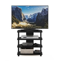 Furinno Turn-N-Tube Easy Assembly 4-Tier Petite Tv Stand , Blackwood