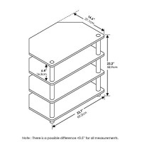Furinno Turn-N-Tube Easy Assembly 4-Tier Petite Tv Stand , Blackwood