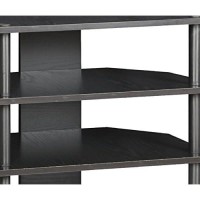 Furinno Turn-N-Tube Easy Assembly 4-Tier Petite Tv Stand , Blackwood