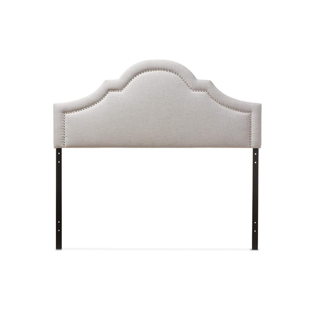 Baxton Studio Rita Upholstered Queen Headboard In Grayish Beige