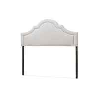 Baxton Studio Rita Upholstered Queen Headboard In Grayish Beige