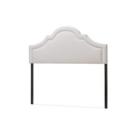 Baxton Studio Rita Upholstered King Headboard In Grayish Beige