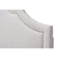 Baxton Studio Rita Upholstered King Headboard In Grayish Beige