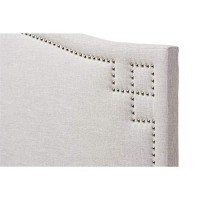 Baxton Studio Aubrey Upholstered King Headboard In Dark Gray