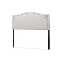 Baxton Studio Aubrey Upholstered King Headboard In Dark Gray