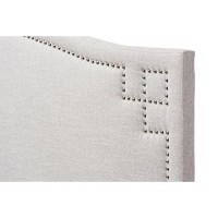 Baxton Studio Aubrey Modern And Contemporary Greyish Beige Fabric Upholstered Twin Size Headboard