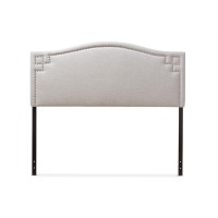 Baxton Studio Aubrey Upholstered King Headboard In Grayish Beige