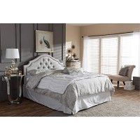 Baxton Studio Cora Upholstered Twin Headboard In Dark Gray