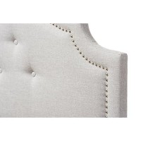 Baxton Studio Cora Upholstered Twin Headboard In Dark Gray