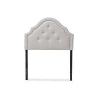 Baxton Studio Cora Modern And Contemporary Greyish Beige Fabric Upholstered Twin Size Headboard
