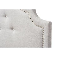 Baxton Studio Cora Modern And Contemporary Fabric Upholstered Headboard Beige/King Size/Contemporary