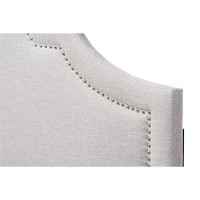 Baxton Studio Ritta Modern And Contemporary Fabric Upholstered Headboard Greytwin Sizecontemporary