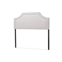 Baxton Studio Avignon Upholstered King Headboard In Grayish Beige