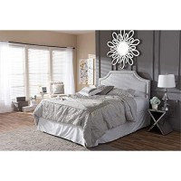 Baxton Studio Avignon Upholstered King Headboard In Grayish Beige