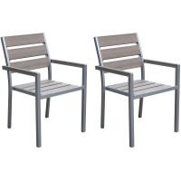 Corliving Pjr-571-C Gallant Dining Chairs, Sun Bleached Grey