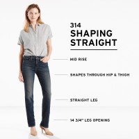 Levi'S Women'S 314 Shaping Straight Jeans, Soft Black, 27 Regular
