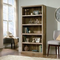 Sauder Select Collection 5-Shelf Bookcase, Lintel Oak Finish