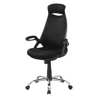 Monarch Specialties Mesh/Chrome High-Back Executive Office Chair, Black