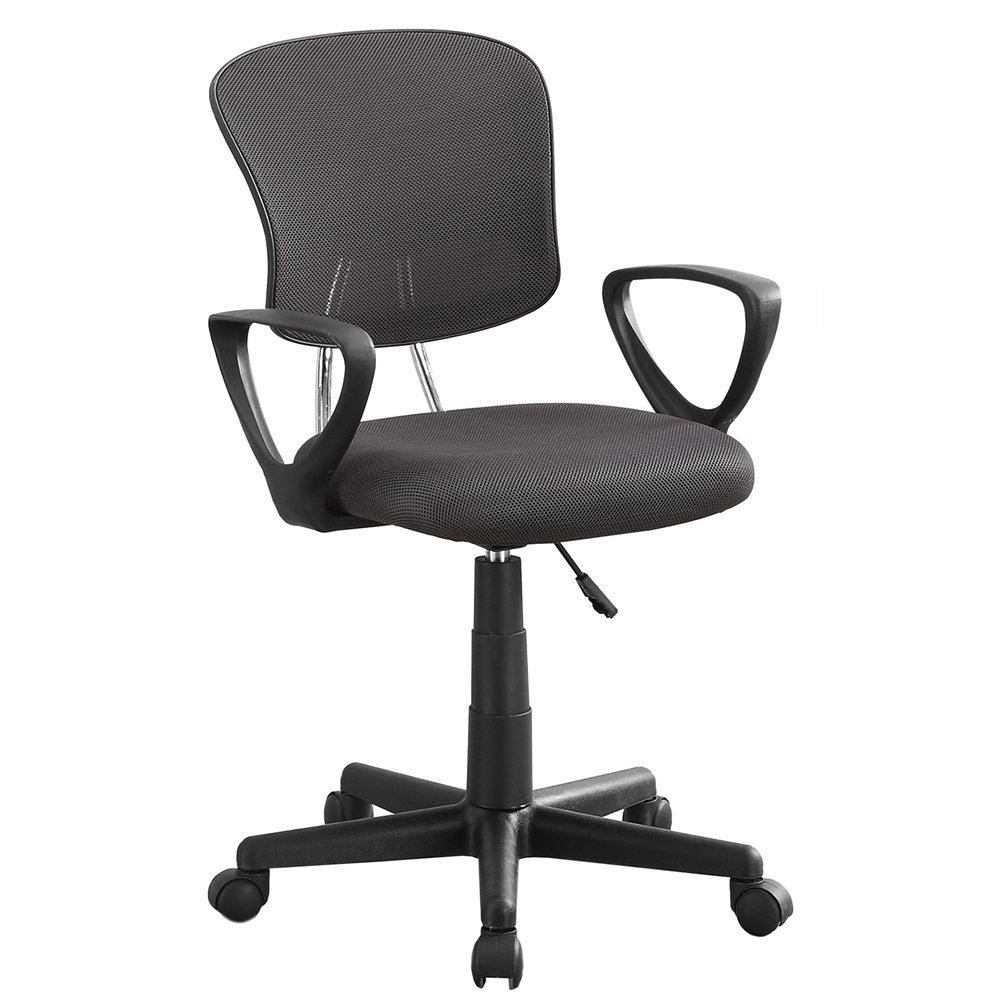 Monarch Specialties Mesh Juvenile/Multi Position Office Chair, Grey