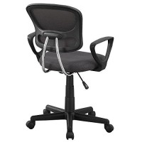 Monarch Specialties Mesh Juvenile/Multi Position Office Chair, Grey