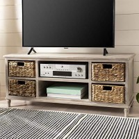 Safavieh Home Collection Rooney Entertainment Tv Unit, White Wash