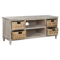 Safavieh Home Collection Rooney Entertainment Tv Unit, White Wash